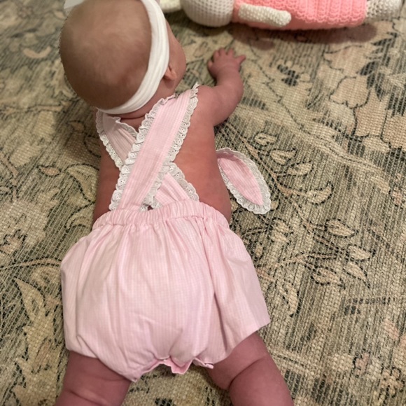 Cecil & Lou Pink Bunny Easter Gingham Bubble - Picture 3 of 3